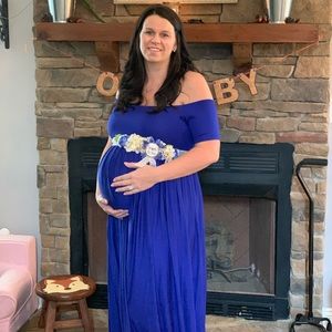 Royal blue pregnancy gown